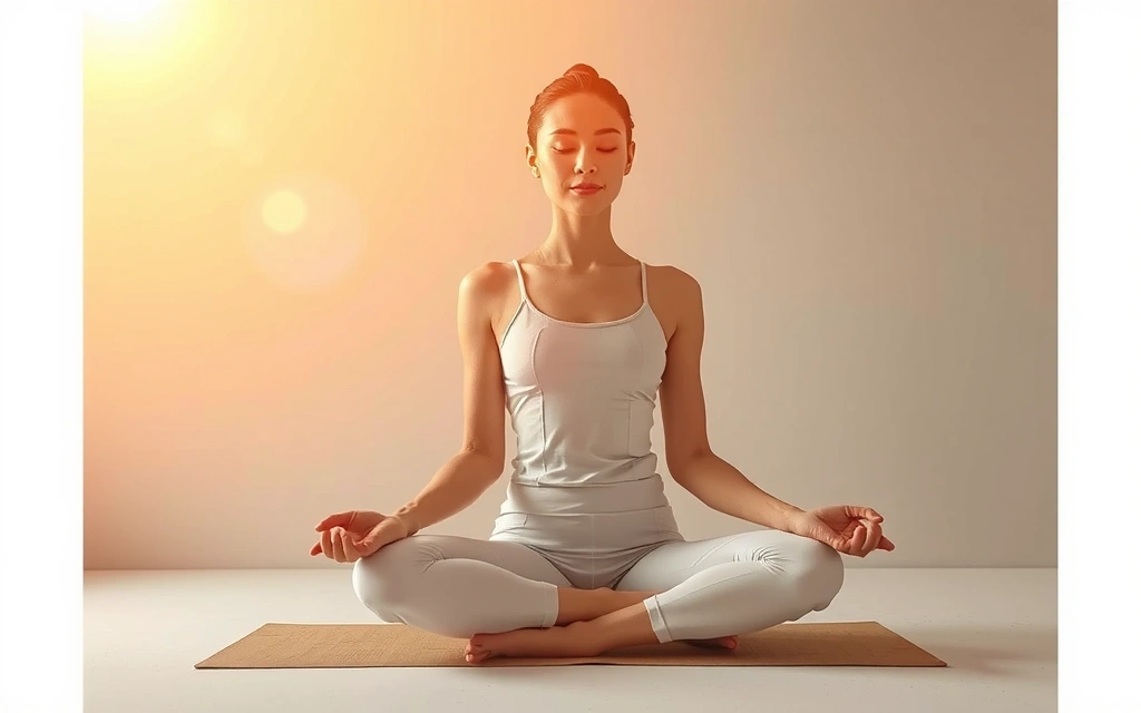 Person meditating calmly, representing acceptance and peace